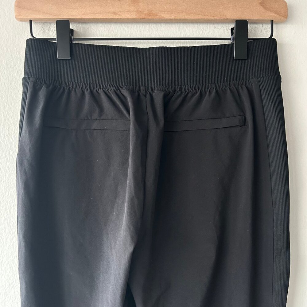 Athleta Brooklyn Ankle Pants Women 00 Black Rib Panel Stretch Travel - Picture 6 of 12